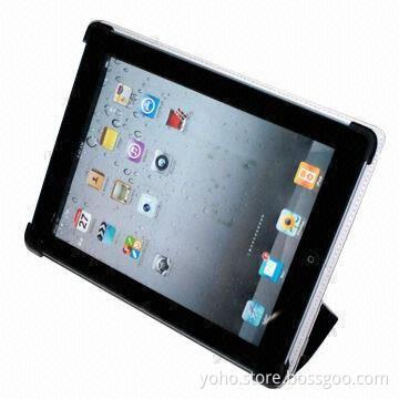 PC Cover with Fix Four-angle, Four Folders, Leather Cover for New and Mini iPad
